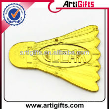 High quality gold metal badminton medal